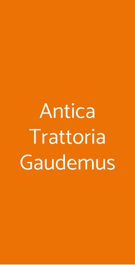 Antica Trattoria Gaudemus, Duino-Aurisina