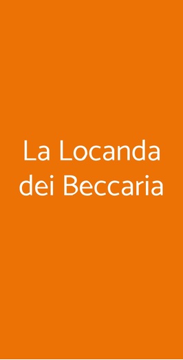La Locanda Dei Beccaria, MONTU' BECCARIA