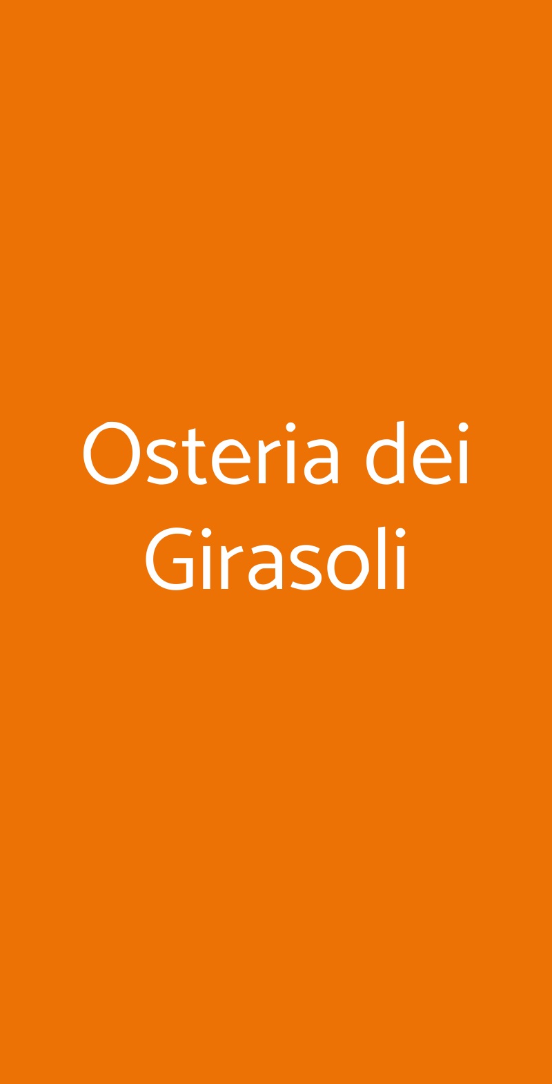 Osteria dei Girasoli SASSUOLO menù 1 pagina