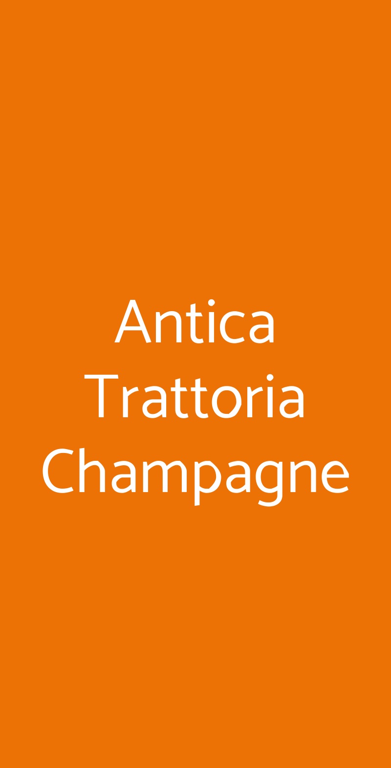 Antica Trattoria Champagne Champagne menù 1 pagina