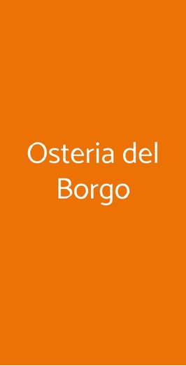 Osteria Del Borgo, GRADARA