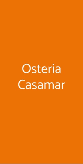 Osteria Casamar, Asti