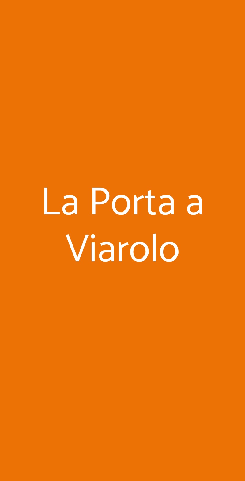 La Porta a Viarolo Viarolo menù 1 pagina