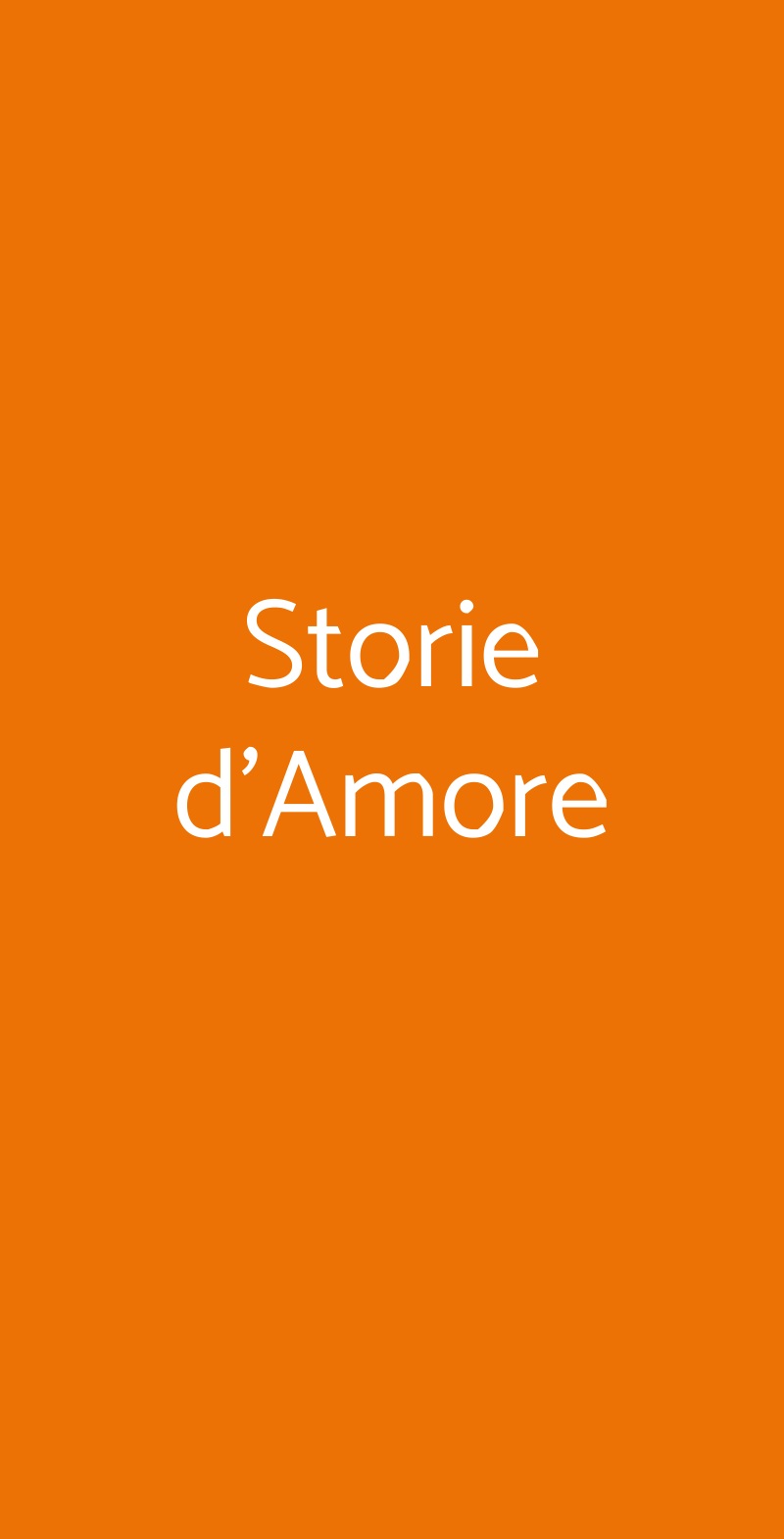 Storie d'Amore Padova menù 1 pagina