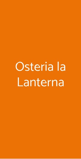 Osteria La Lanterna, Valsolda