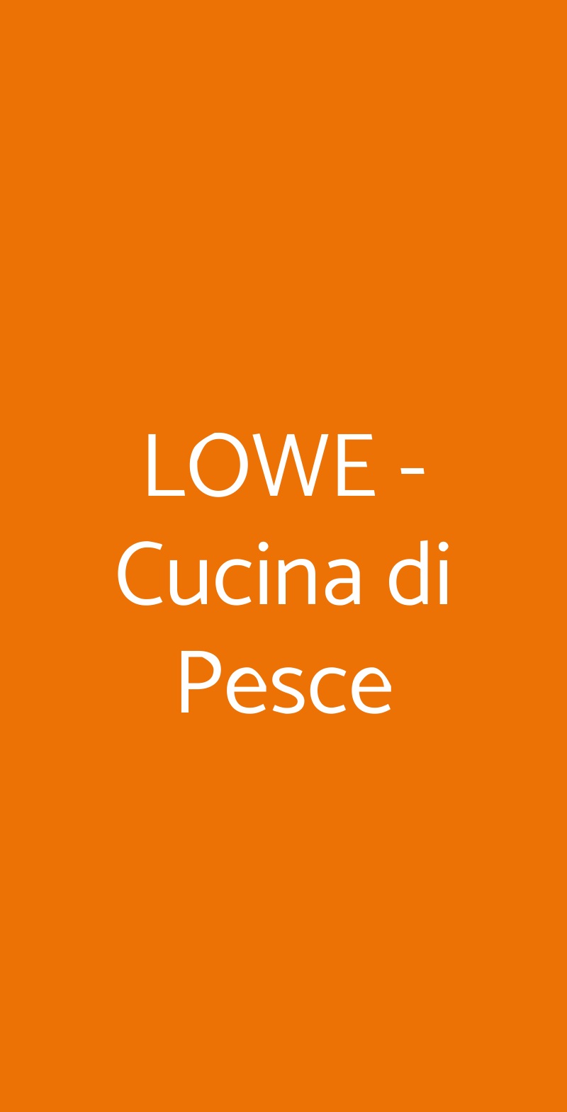 Lowe Cucina di Pesce Faenza menù 1 pagina