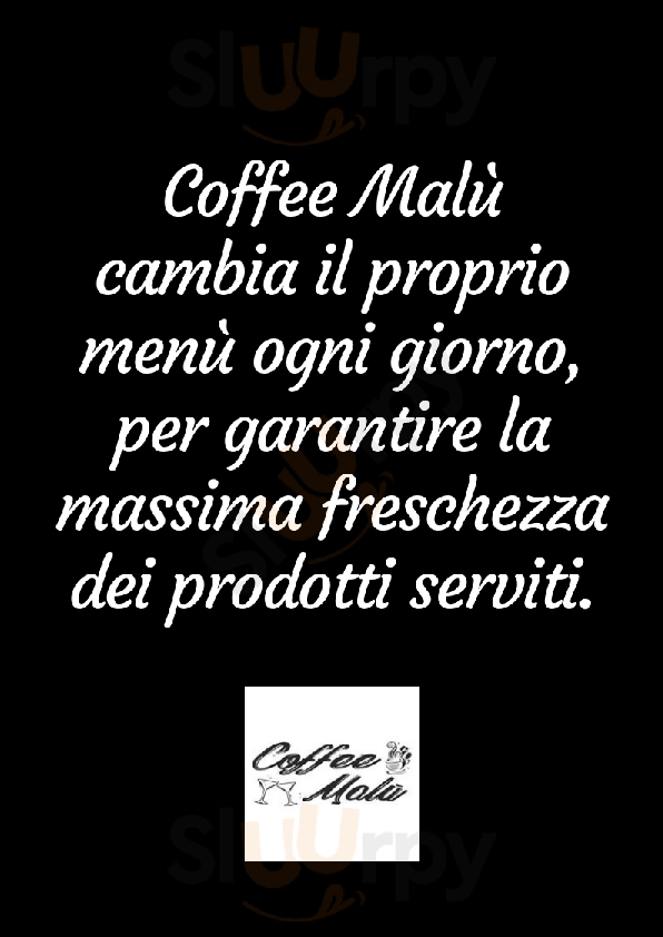 Coffee Malù La Spezia menù 1 pagina