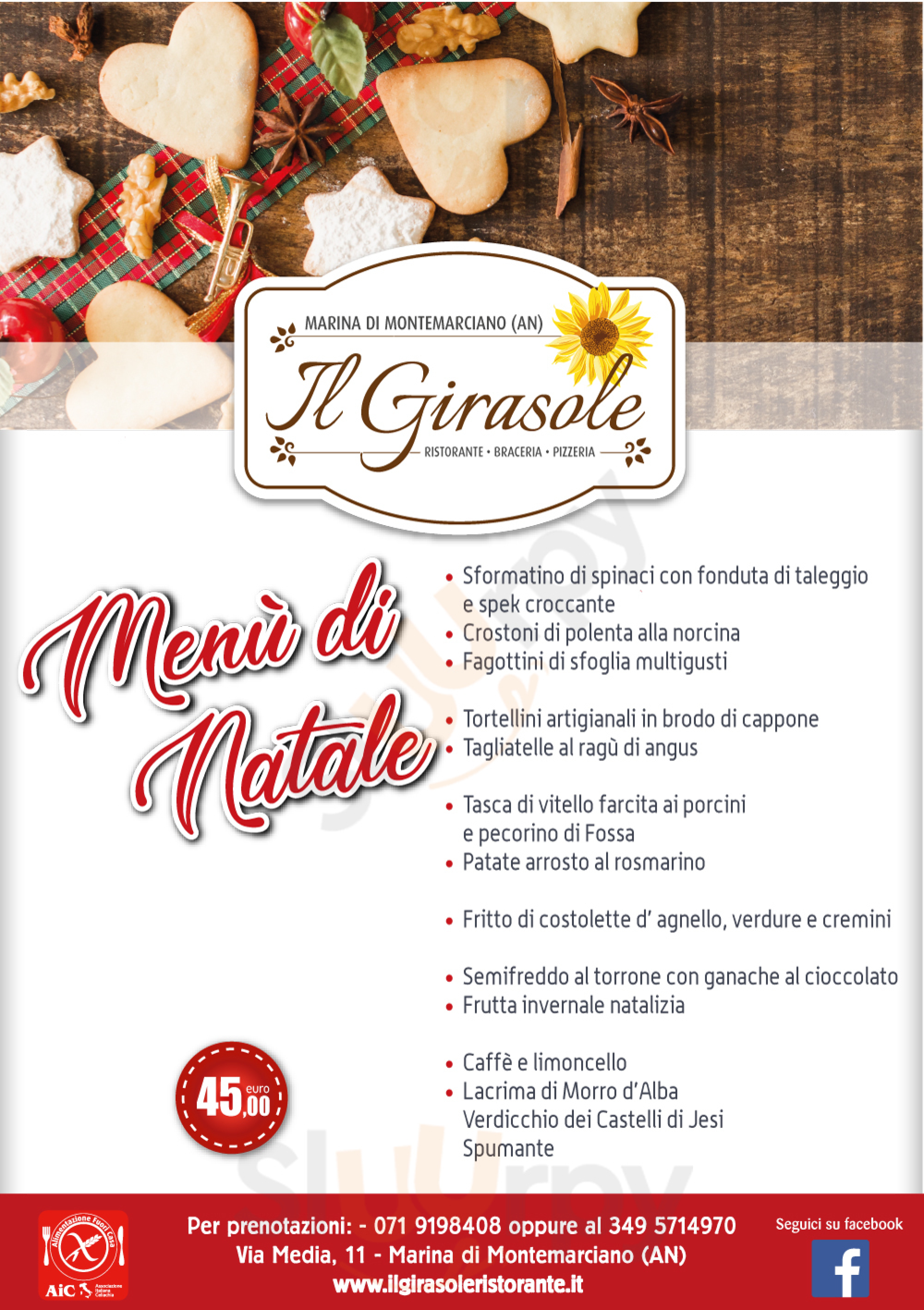 Ristorante il Girasole Montemarciano menù 1 pagina