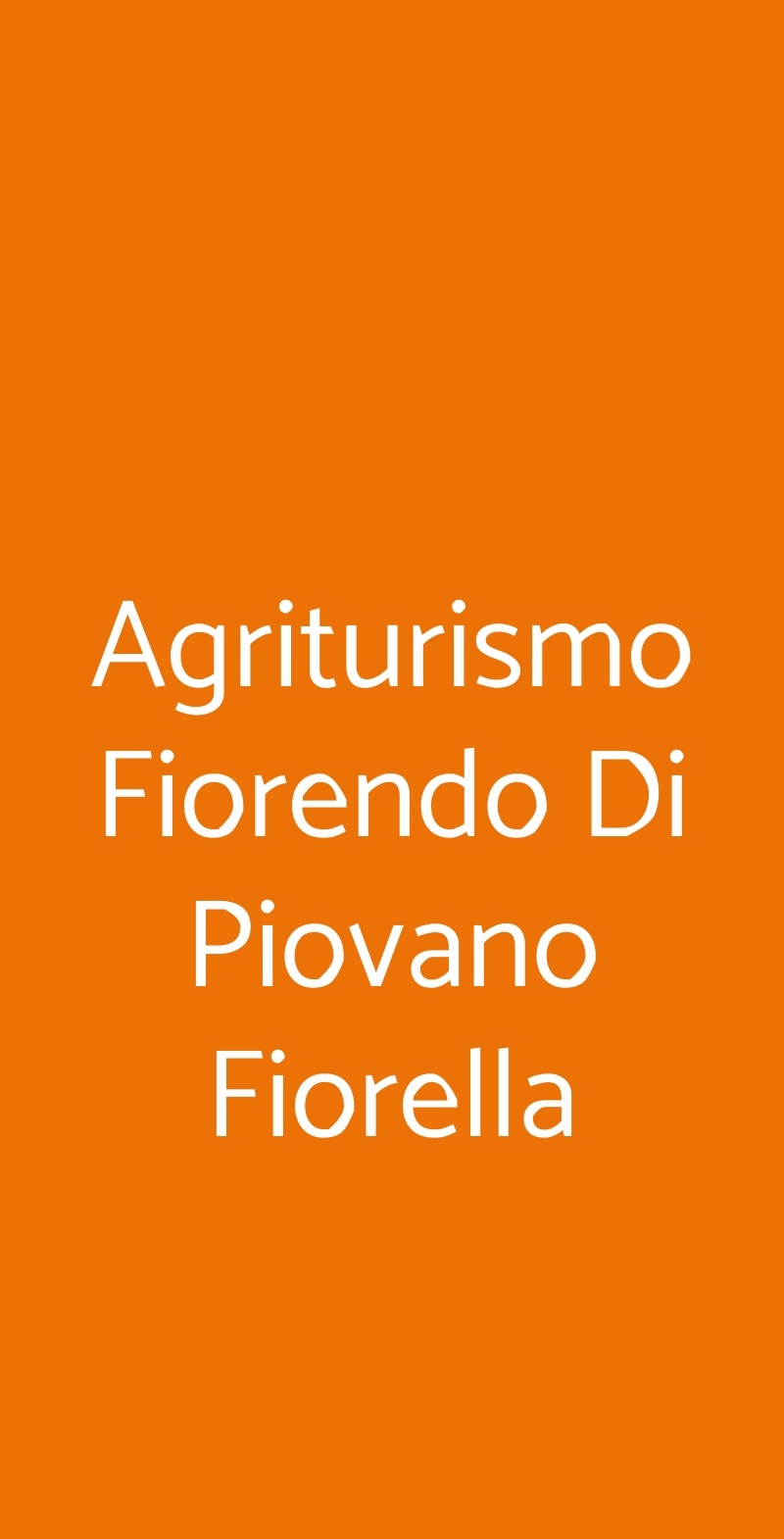 Agriturismo Fiorendo Di Piovano Fiorella Pinerolo menù 1 pagina