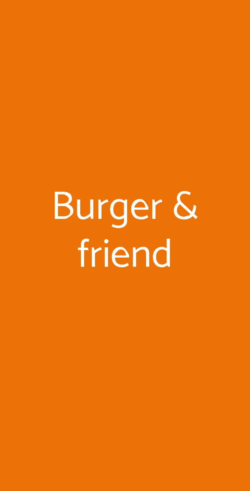Burger & friend Catanzaro menù 1 pagina