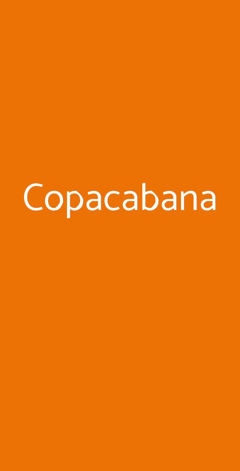 Copacabana Torino menù 1 pagina