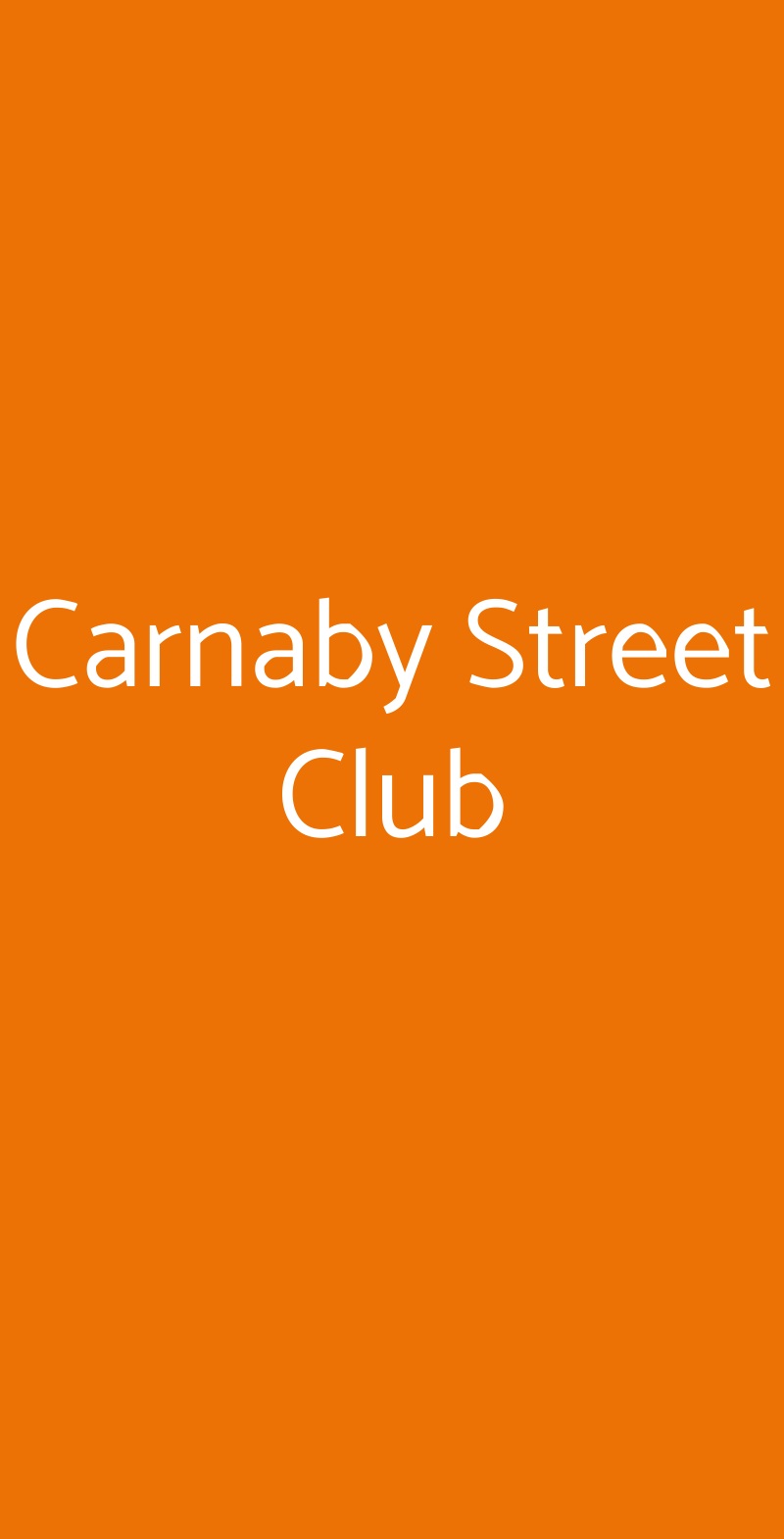 Carnaby Street Club Torino menù 1 pagina