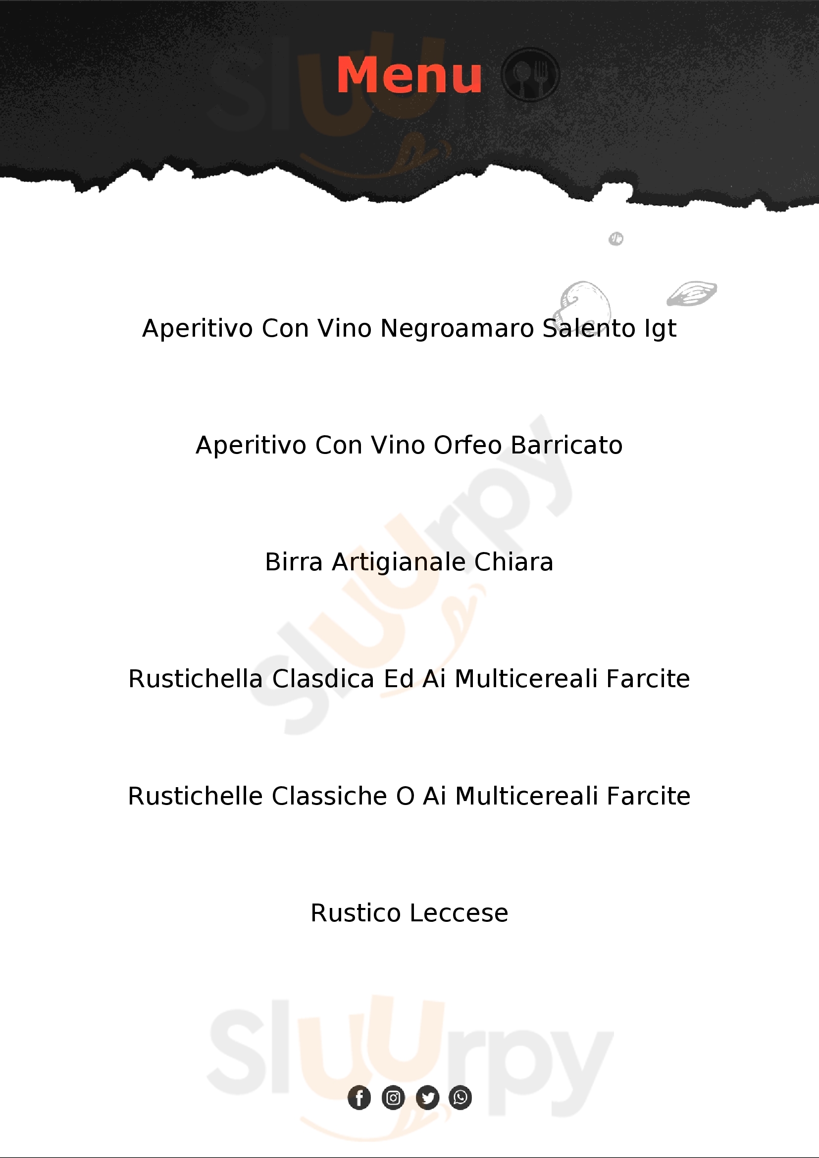 Taverna del Salumiere Lecce menù 1 pagina