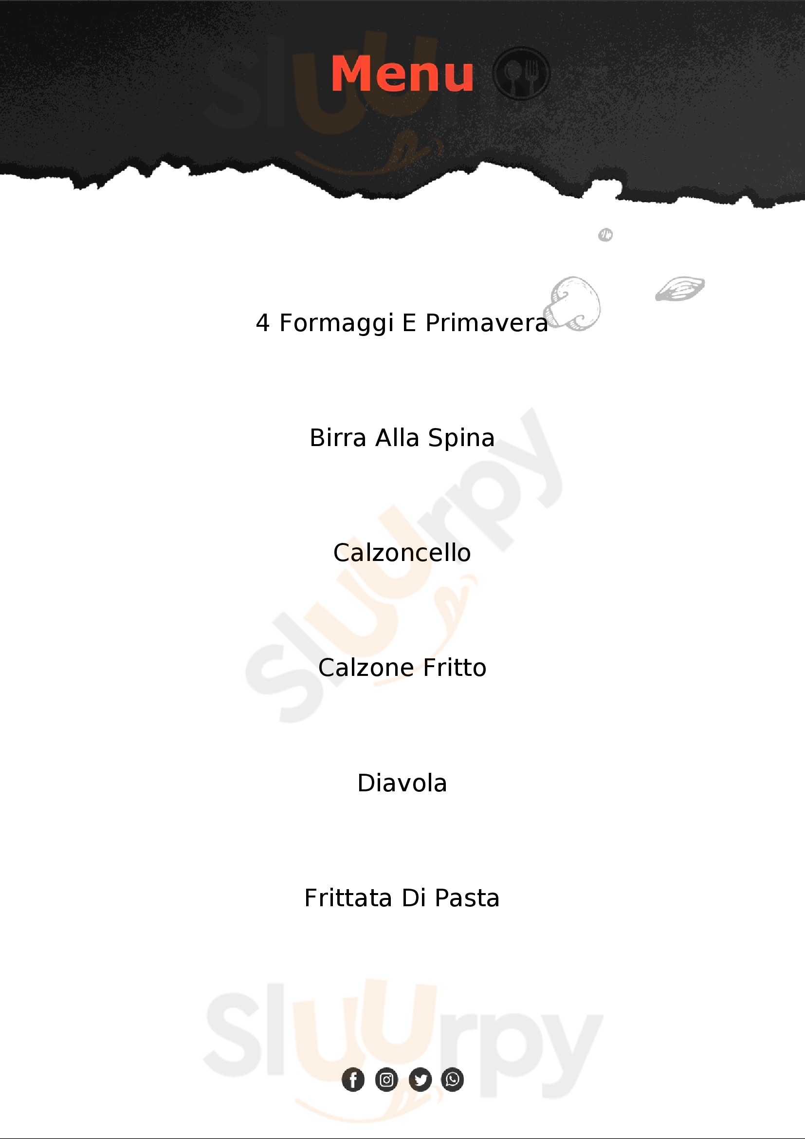 Basilico Pizzeria Napoletana Caserta menù 1 pagina