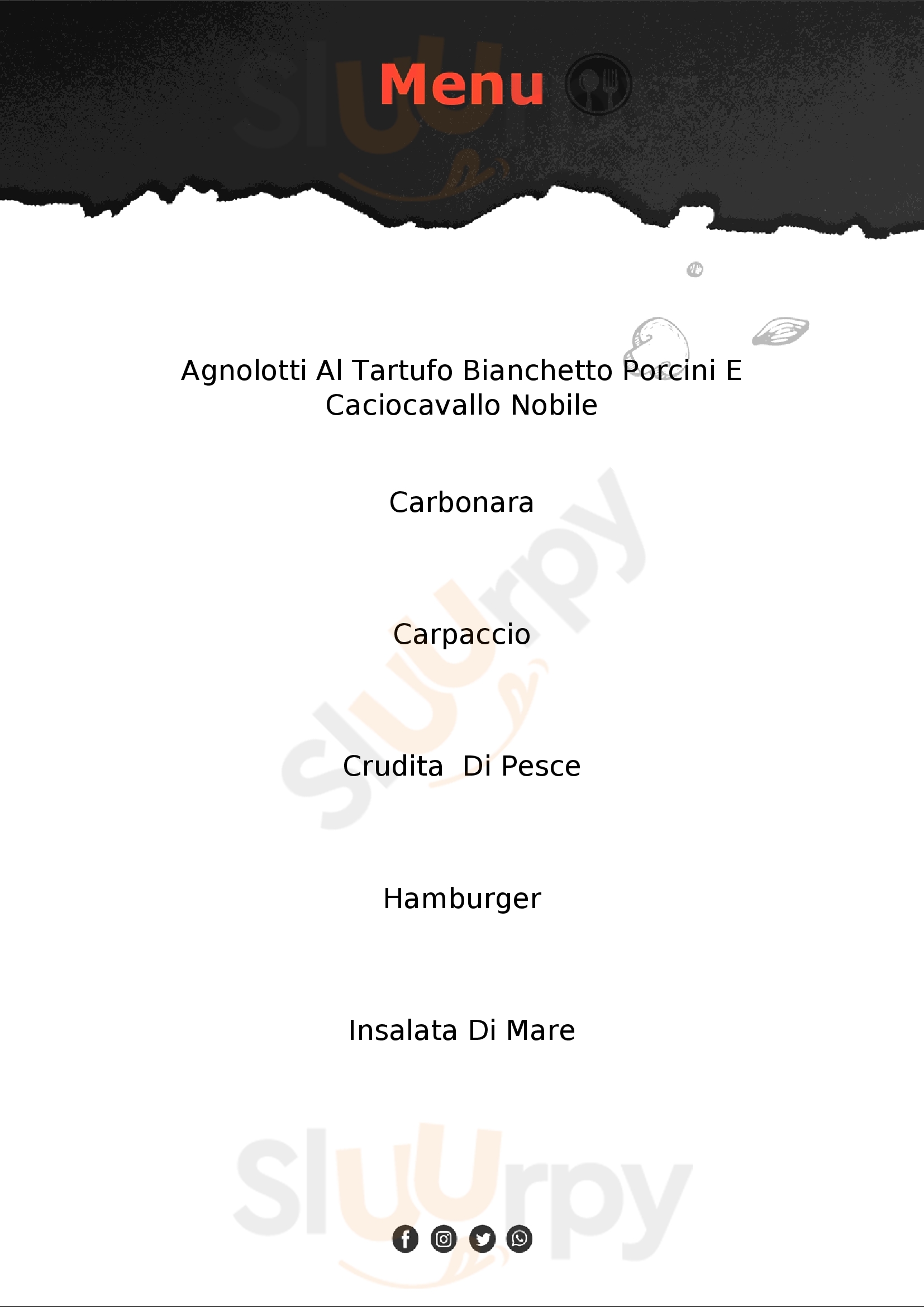 Capoccia's Ristorante Lecce menù 1 pagina