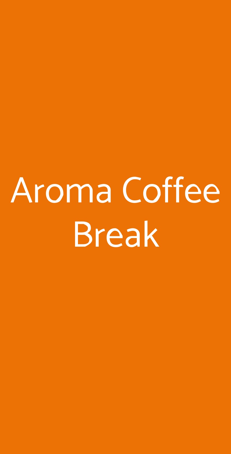 Aroma Coffee Break Torino menù 1 pagina
