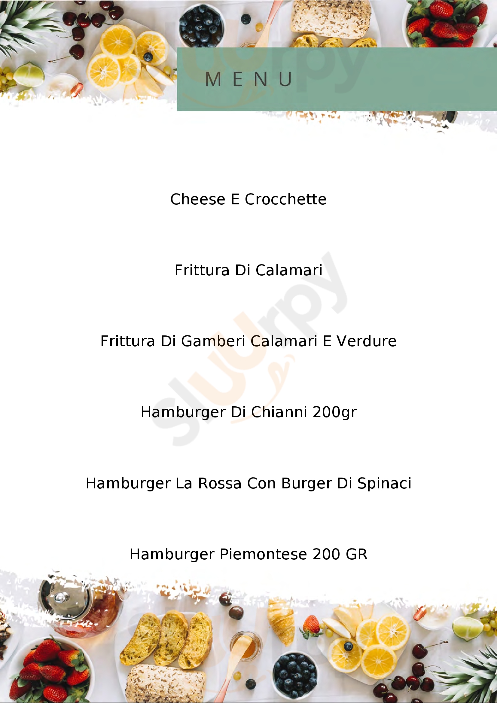 Hamburgeria & Friggitoria Del Borgo Lucca menù 1 pagina
