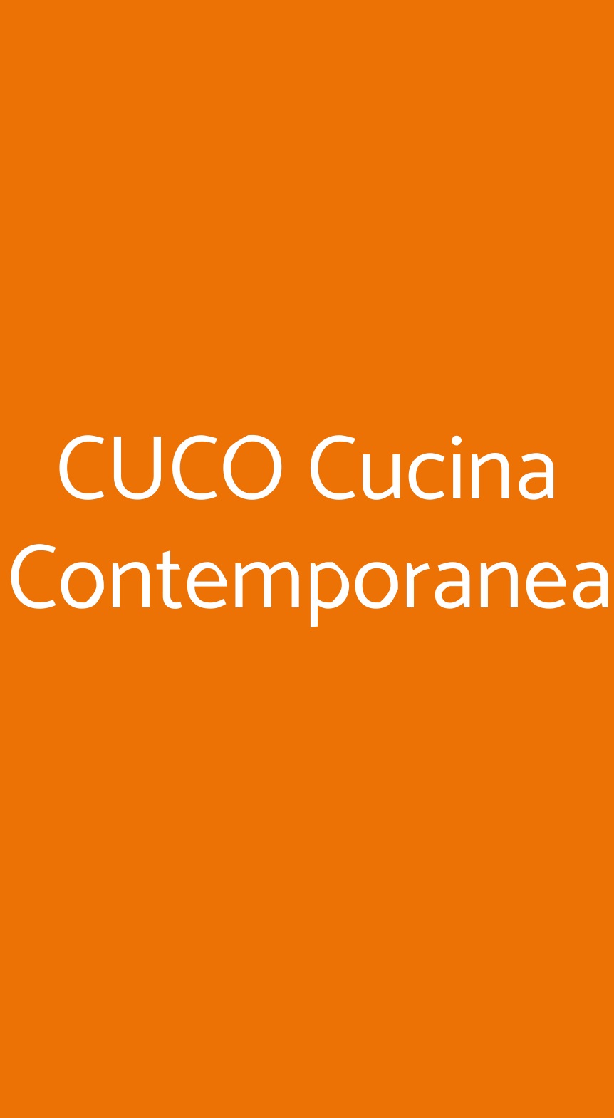 CUCO Cucina Contemporanea Firenze menù 1 pagina