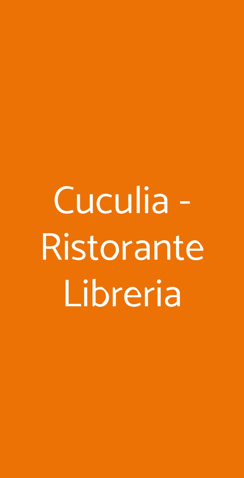 Cuculia - Ristorante Libreria Firenze menù 1 pagina