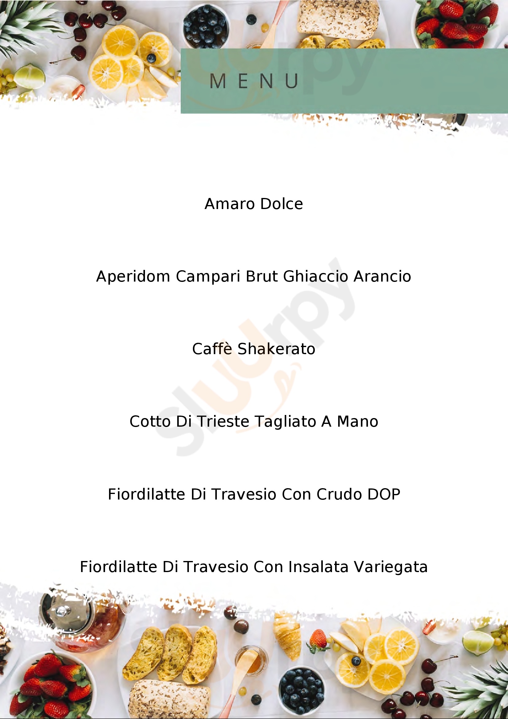 Dom Friùl Food & Wine Udine menù 1 pagina