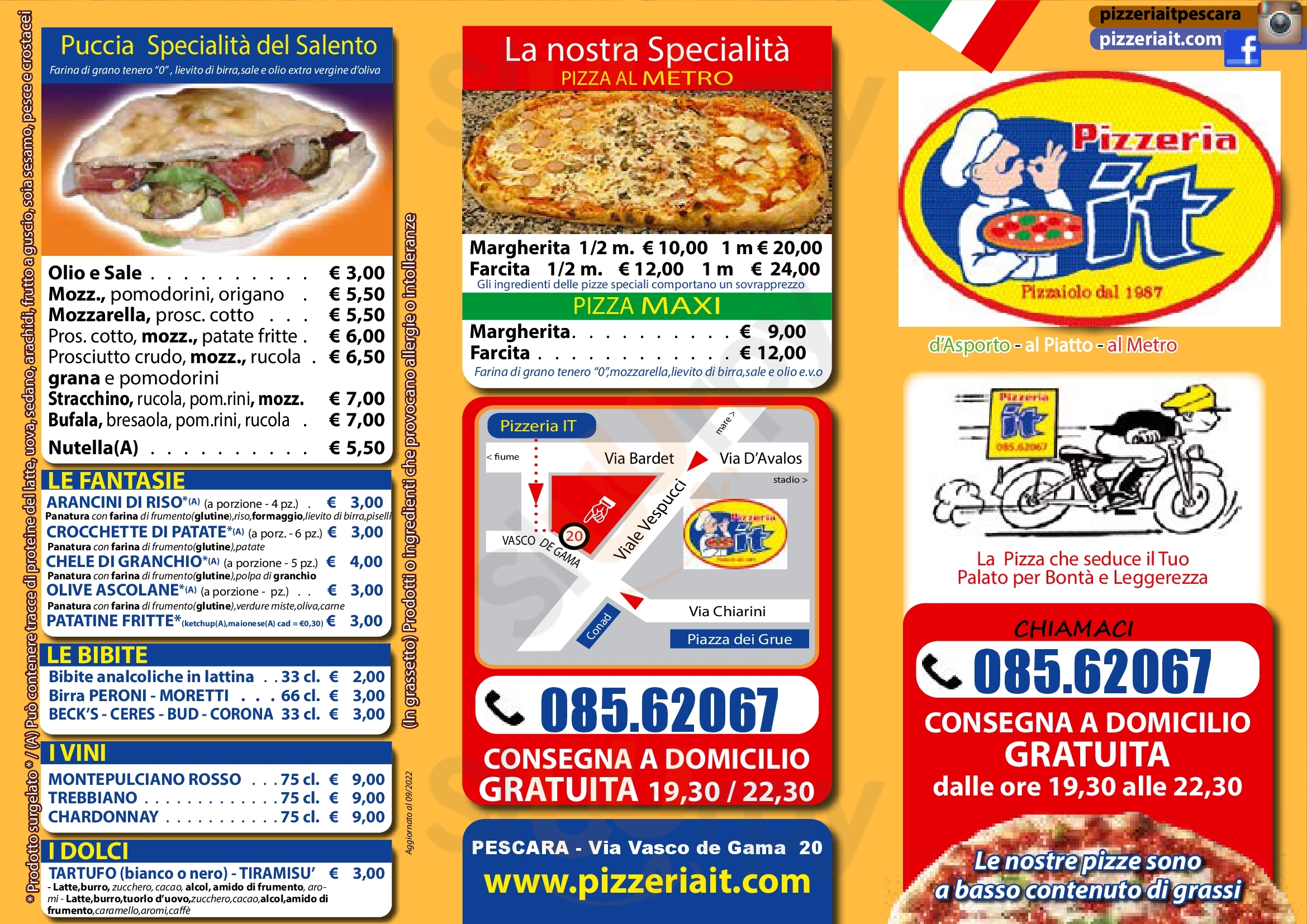 Pizzeria It Pescara menù 1 pagina