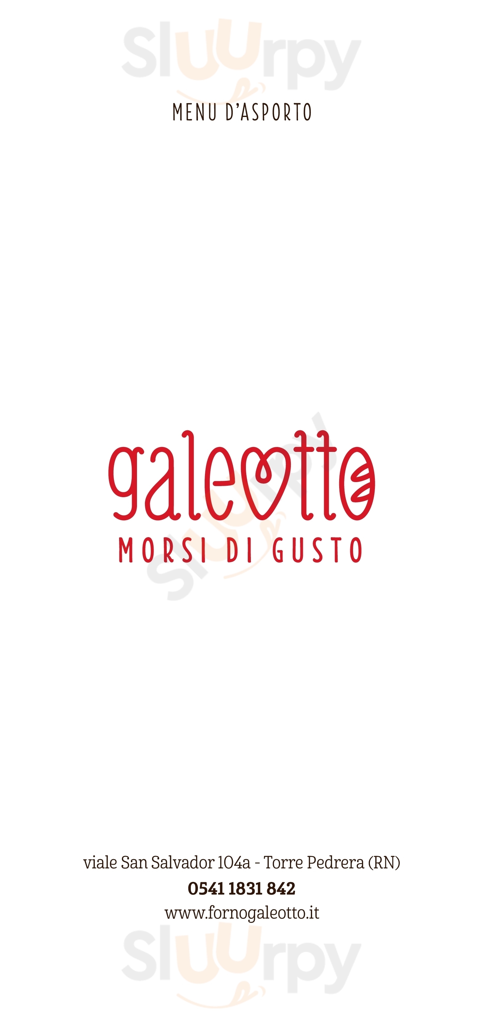 Galeotto forno naturale Rimini menù 1 pagina