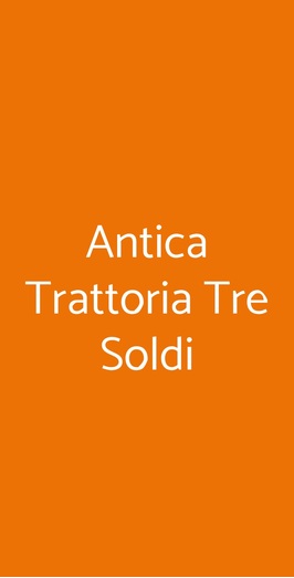 Antica Trattoria Tre Soldi, Firenze
