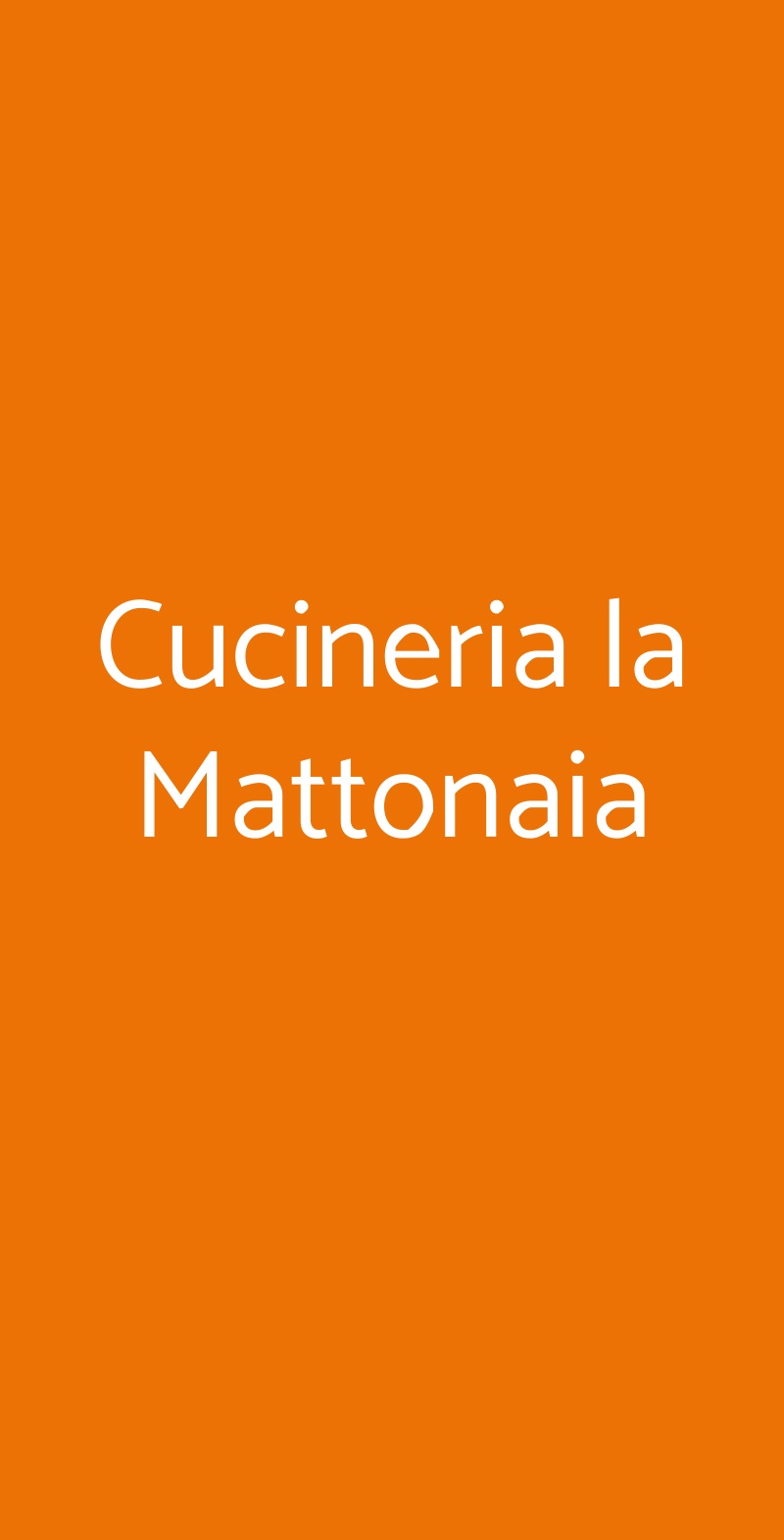 Cucineria la Mattonaia Firenze menù 1 pagina
