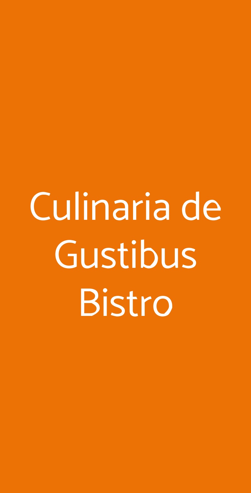 Culinaria de Gustibus Bistro Firenze menù 1 pagina