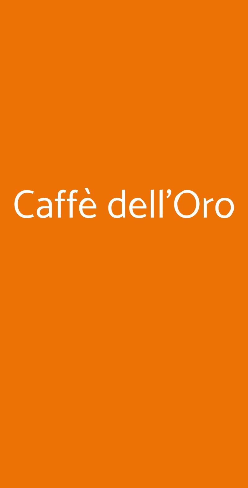 Caffè Dell'oro, Firenze