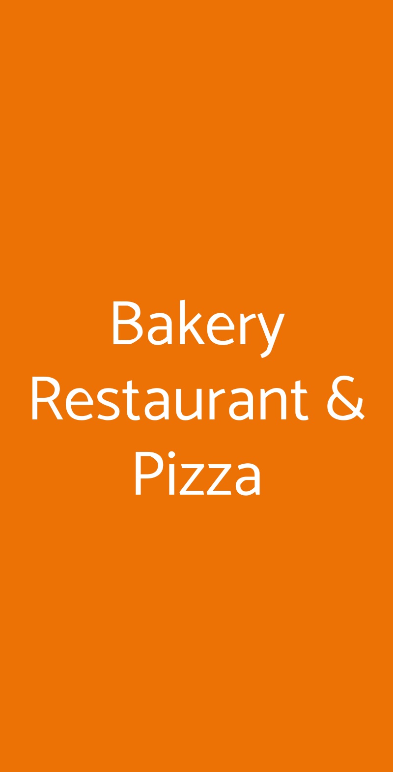Bakery Restaurant & Pizza Torino menù 1 pagina