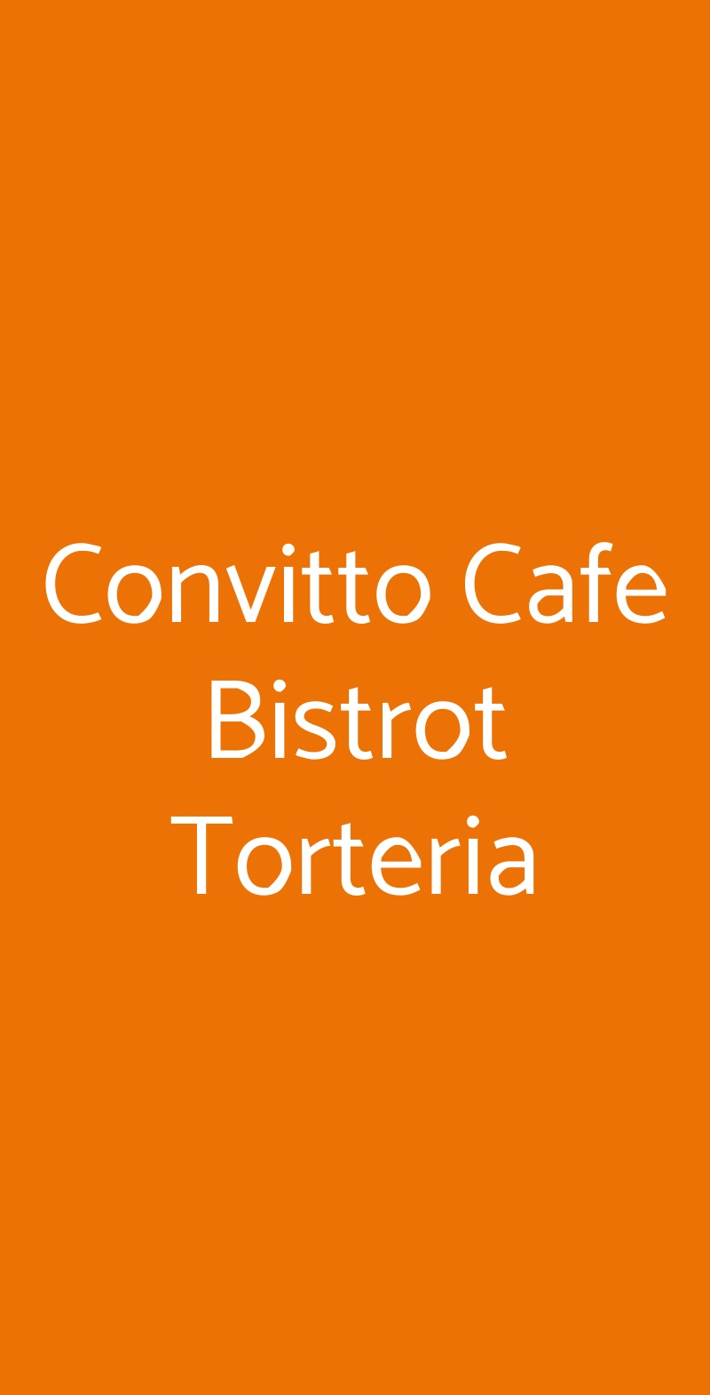 Convitto Cafe Bistrot Torteria Torino menù 1 pagina