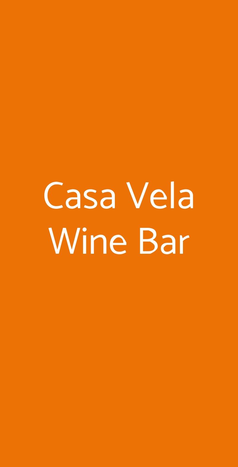 Casa Vela Wine Bar Scilla menù 1 pagina