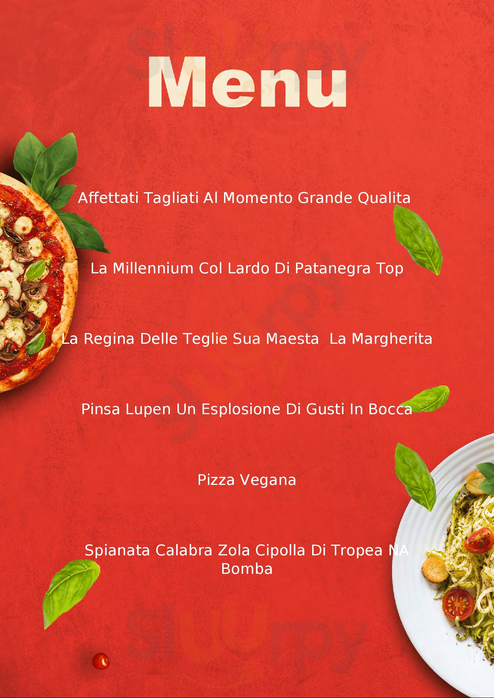 Millennium Pizza Varese menù 1 pagina