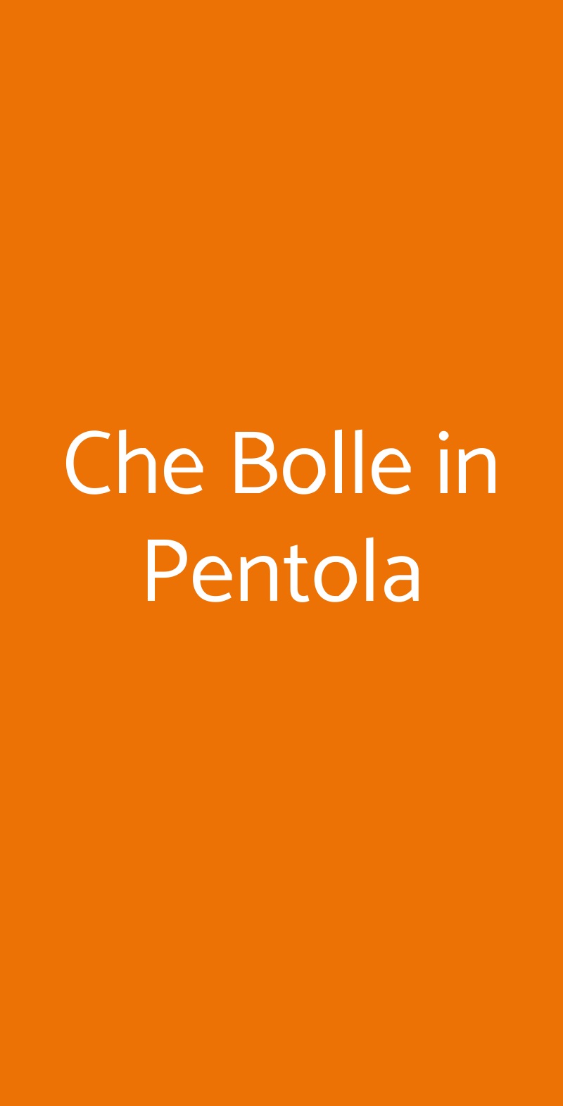 Che Bolle in Pentola Torino menù 1 pagina