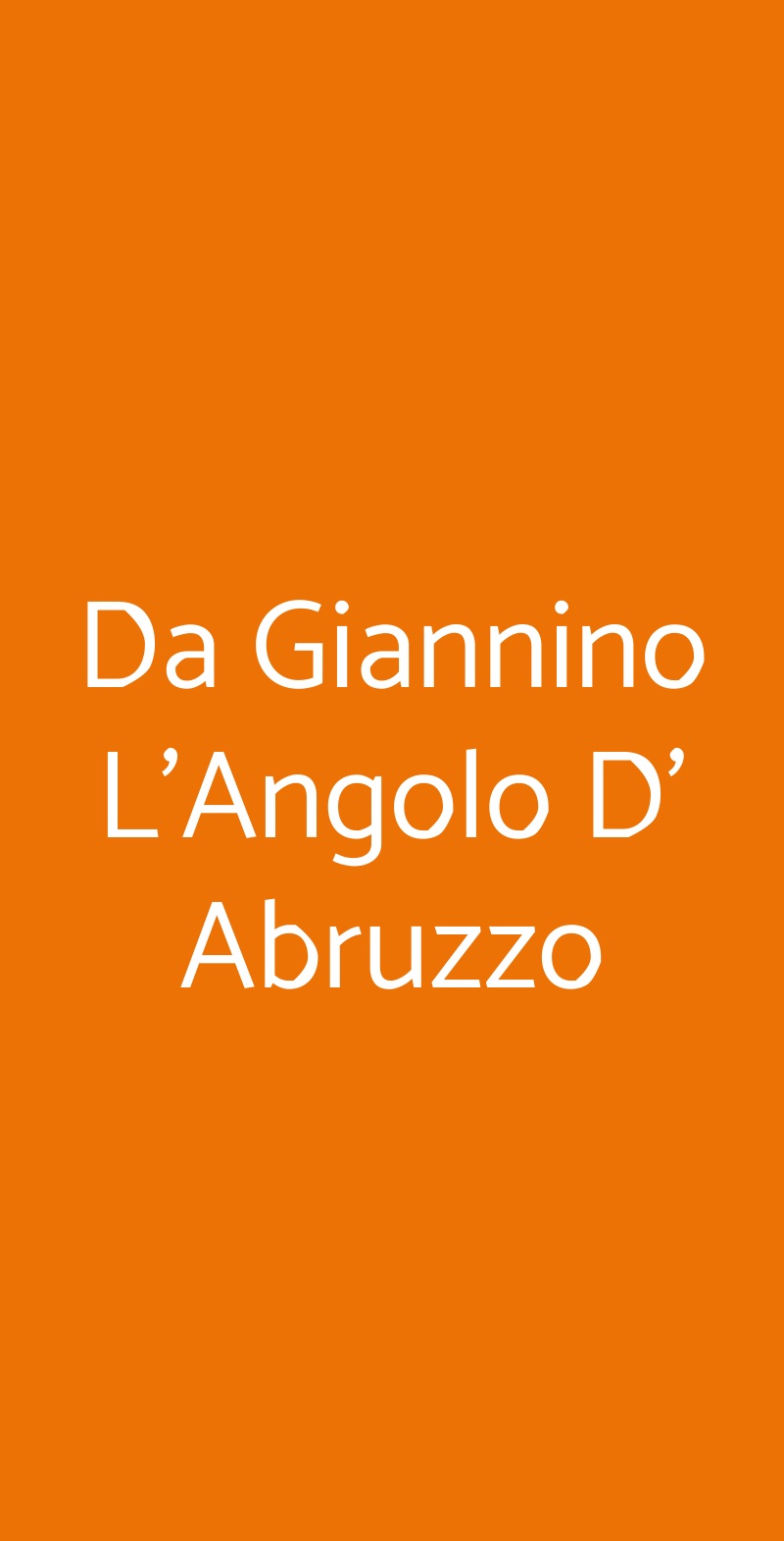 Da Giannino L'Angolo D' Abruzzo Torino menù 1 pagina