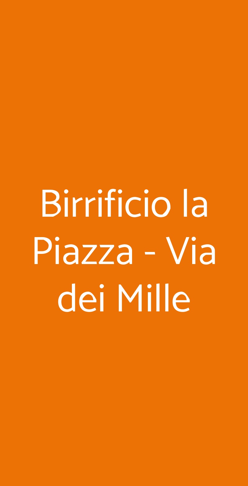 Birrificio la Piazza - Via dei Mille Torino menù 1 pagina