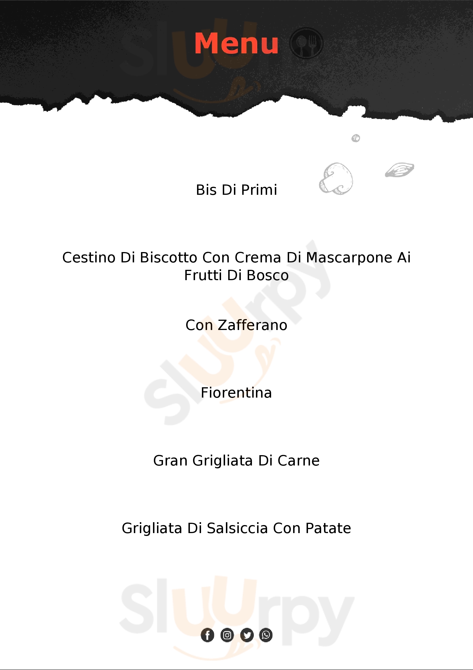 Osteria Castellabate Rimini menù 1 pagina