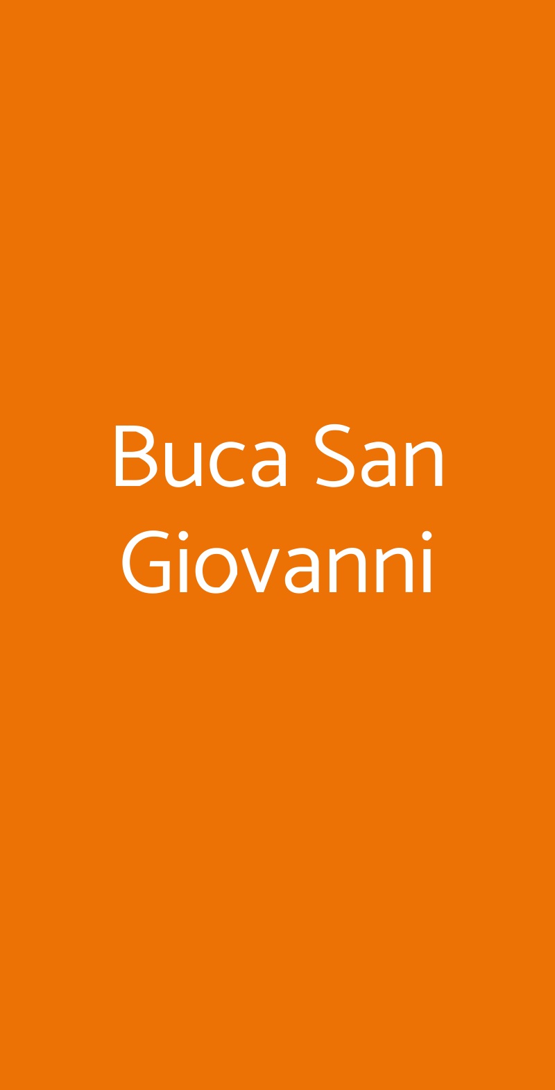 Buca San Giovanni Firenze menù 1 pagina