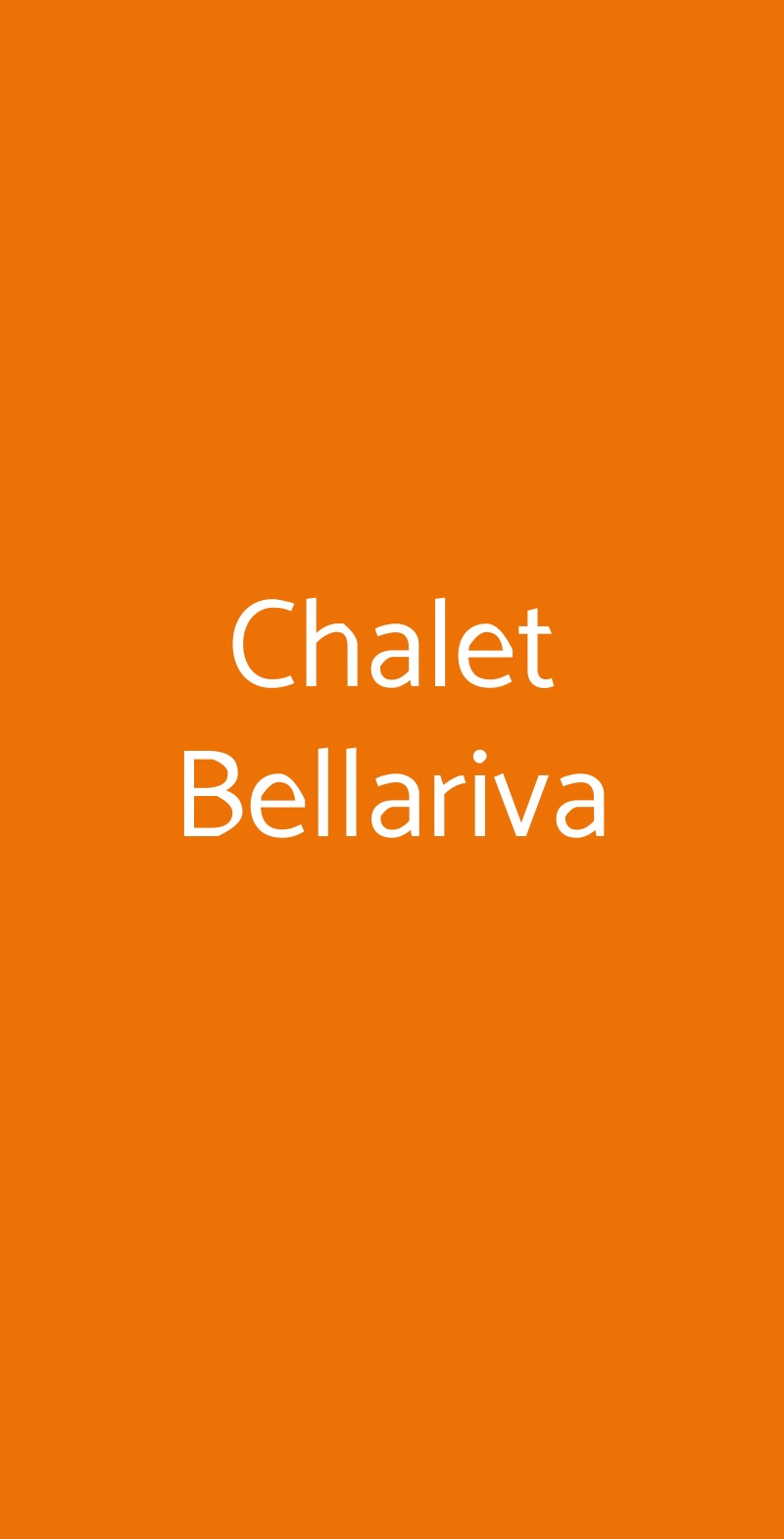 Chalet Bellariva Firenze menù 1 pagina