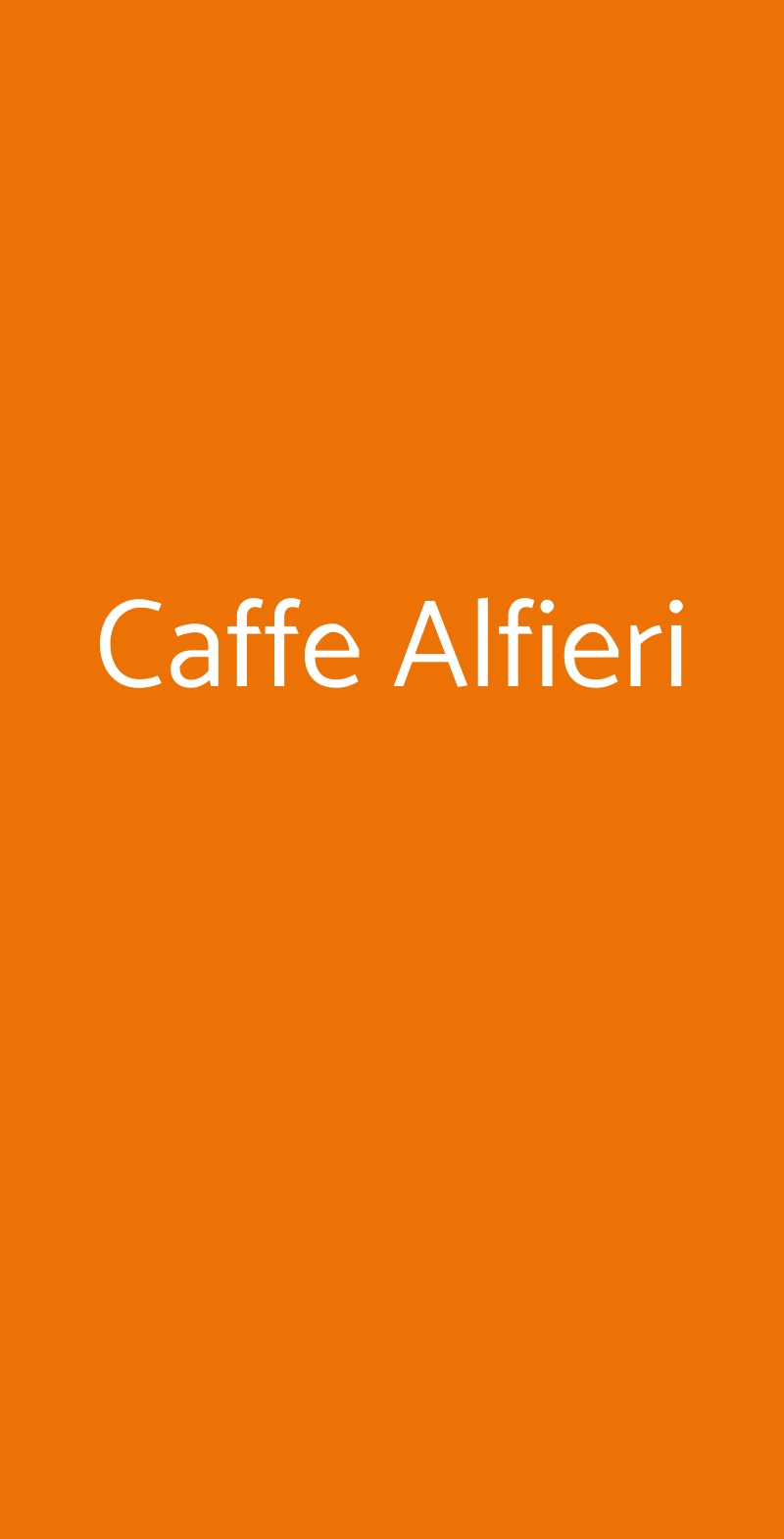 Caffe Alfieri Firenze menù 1 pagina