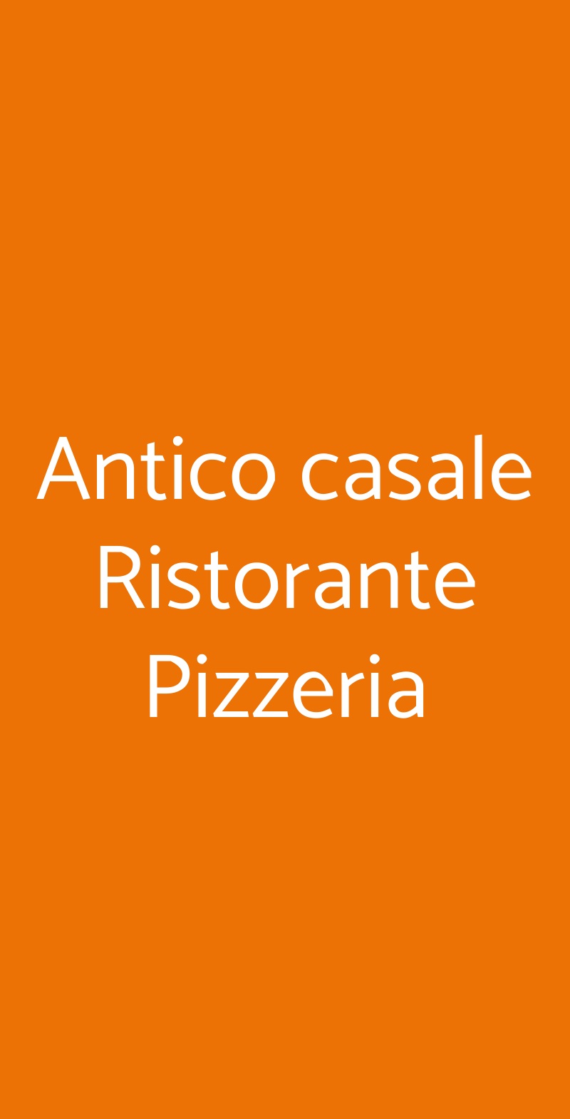 Antico casale Ristorante Pizzeria Torino menù 1 pagina