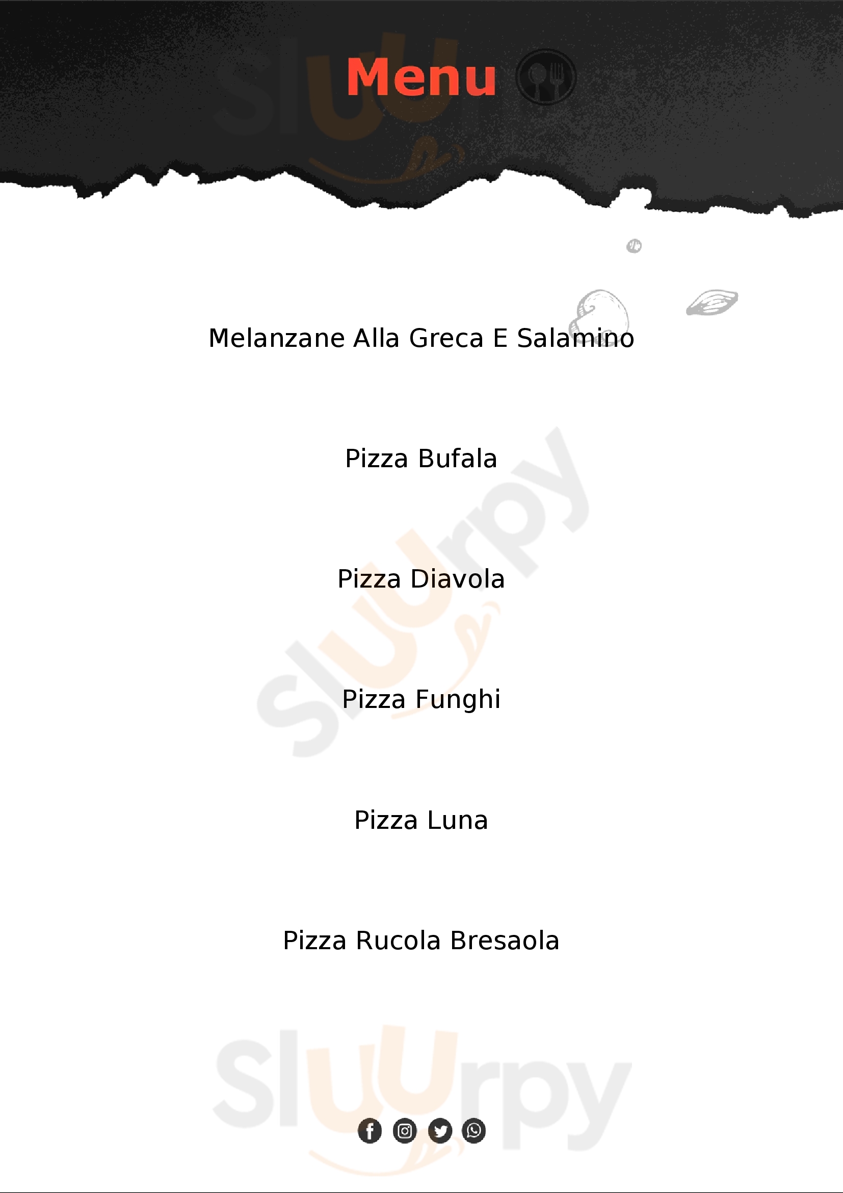 Pizza 7 Fontane Trieste menù 1 pagina