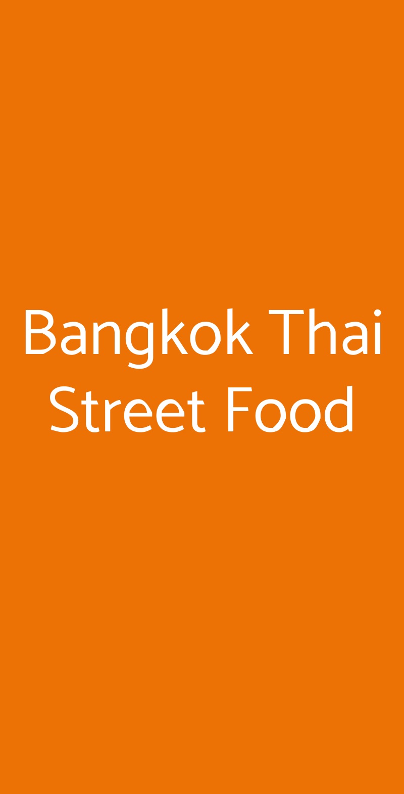 Bangkok Thai Street Food Torino menù 1 pagina