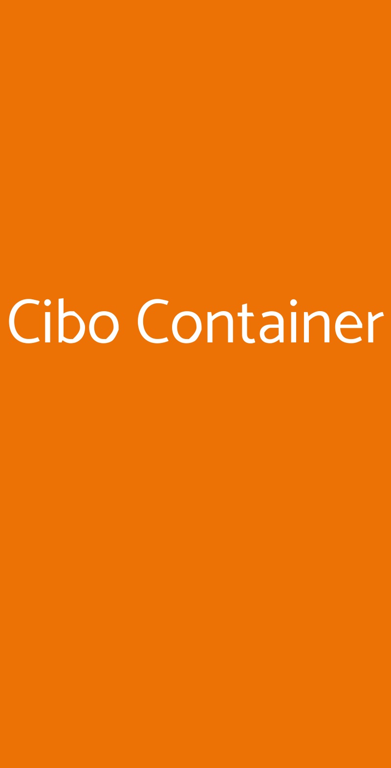 Cibo Container Torino menù 1 pagina