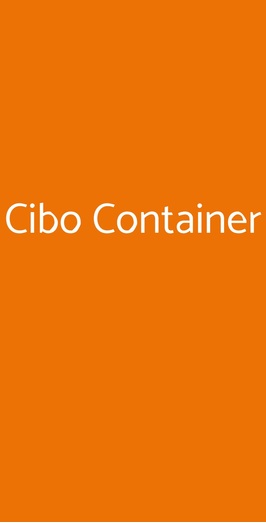 Cibo Container, Torino