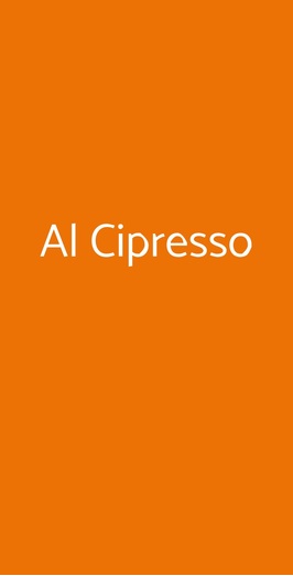 Al Cipresso, Fucecchio