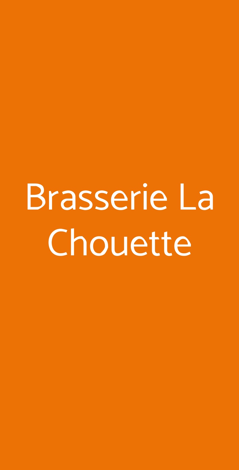 Brasserie La Chouette Firenze menù 1 pagina