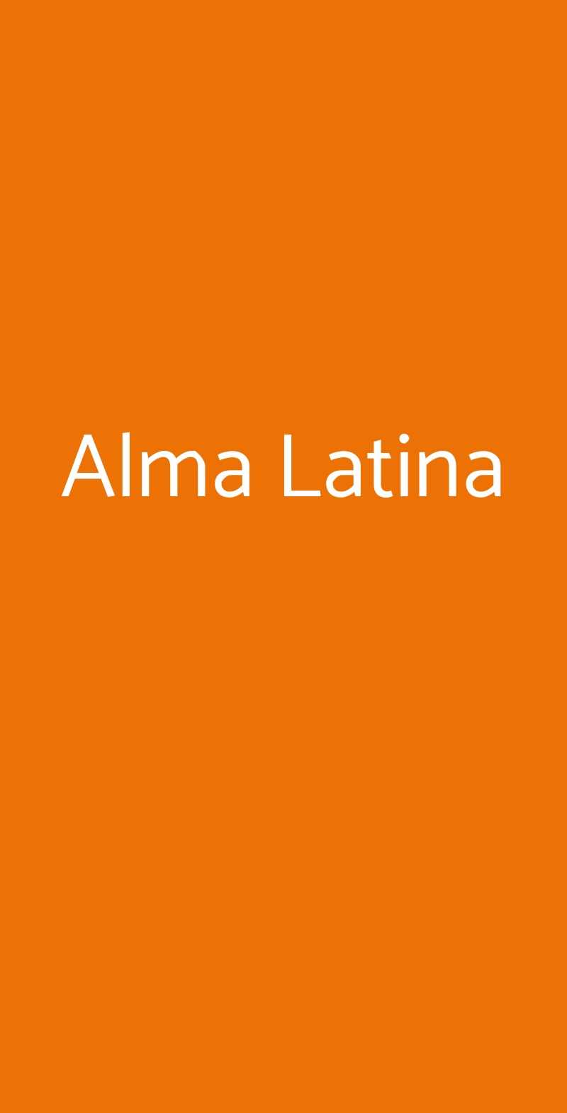 Alma Latina Torino menù 1 pagina