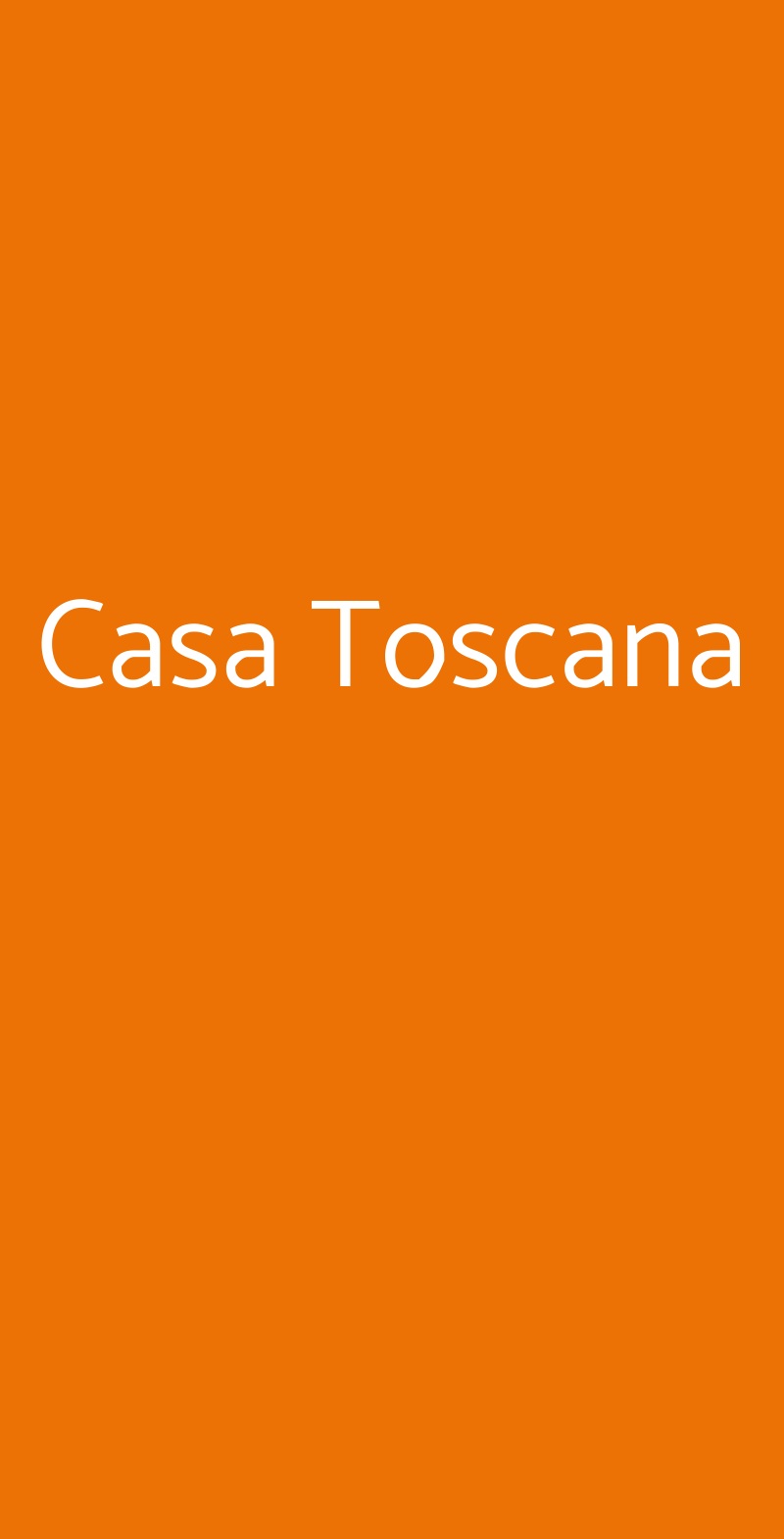 Casa Toscana Firenze menù 1 pagina